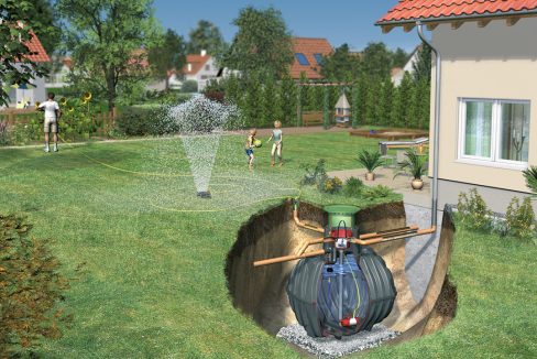 Graf Carat Garten Komfort citerne d'eau de pluie à enterrer / Regenwassernutzung unterirdisch